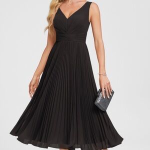 JJ's House Black Dress with beautiful ruching on front and back. Very flattering